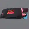 A woman is laying on a bed undergoing REDi Infuse Plus fitness bag immersion therapy., red light therapy