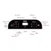 A diagram showcasing the functions of an advanced REDi Rejuv controller for a red light panel.