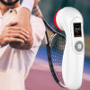 A man is holding a REDi CureRay Pro., red light panel, red light therapy professional hand held device
